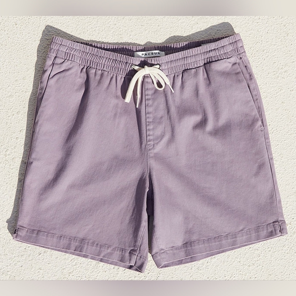 Pac Sun Purple Drawstring Volly Shorts, Size Small